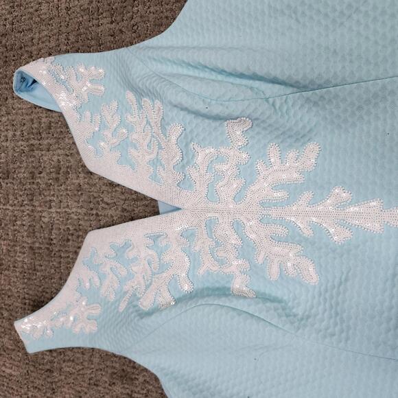 Lilly Pulitzer Dress Gabyy Shift Seasalt Blue White Sleeveless Rhinestone NWT 8 - Picture 4 of 12